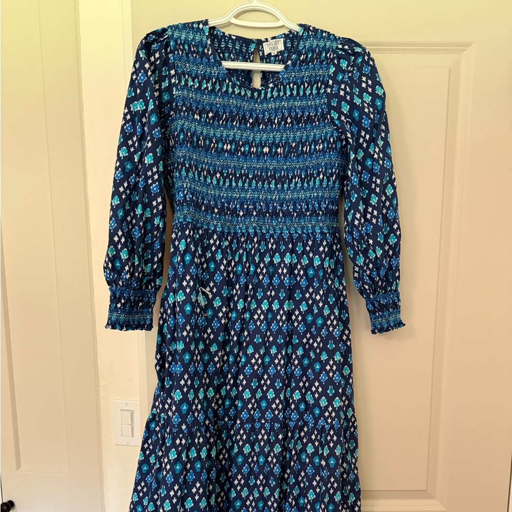 Pink city prints dress euc